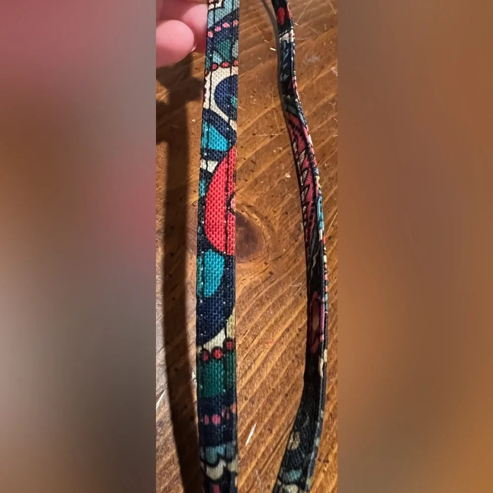 Vera Bradley Haymarket Paisley Zip ID Case & Matching Lanyard Set Colorful